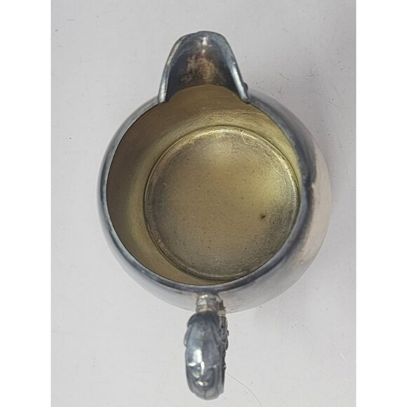 Vintage William Rogers Spring Flower 2032 Silver-Plated Creamer & Sugar Bowl Set - Picture 6 of 16